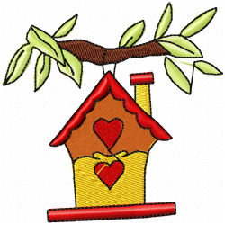 Bird Houses Embroidery Design 9 Bird Houses Embroidery Design 9